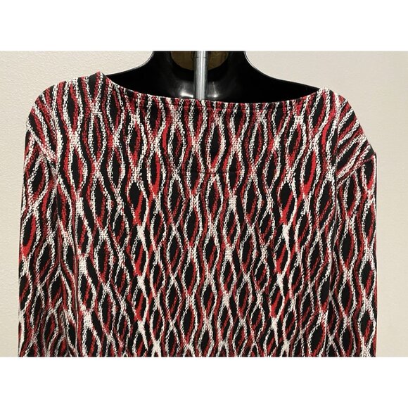Ruby Rd. Favorites Top Size XL  Pullover 3/4 Sleeve Multicolor Print Blouse - Picture 7 of 8